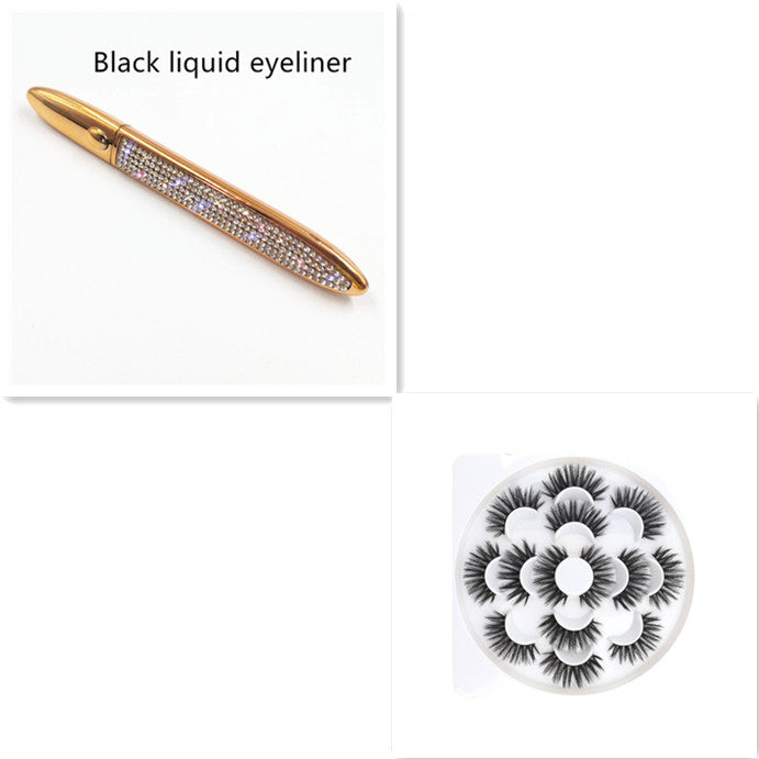 LuxuryGlow Self-Adhesive Eyeliner with False Lashes – No Glue Needed, Waterproof