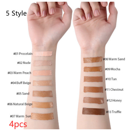 Base de maquillaje líquida LANGMANNI Oil-Control – Corrector mate de cobertura total (13 tonos)