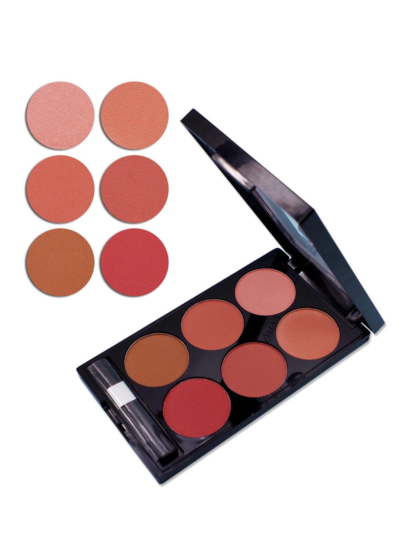 LuxuryGlow 6-Color Blush & Contour Palette – Multicolor Face Sculpting Makeup