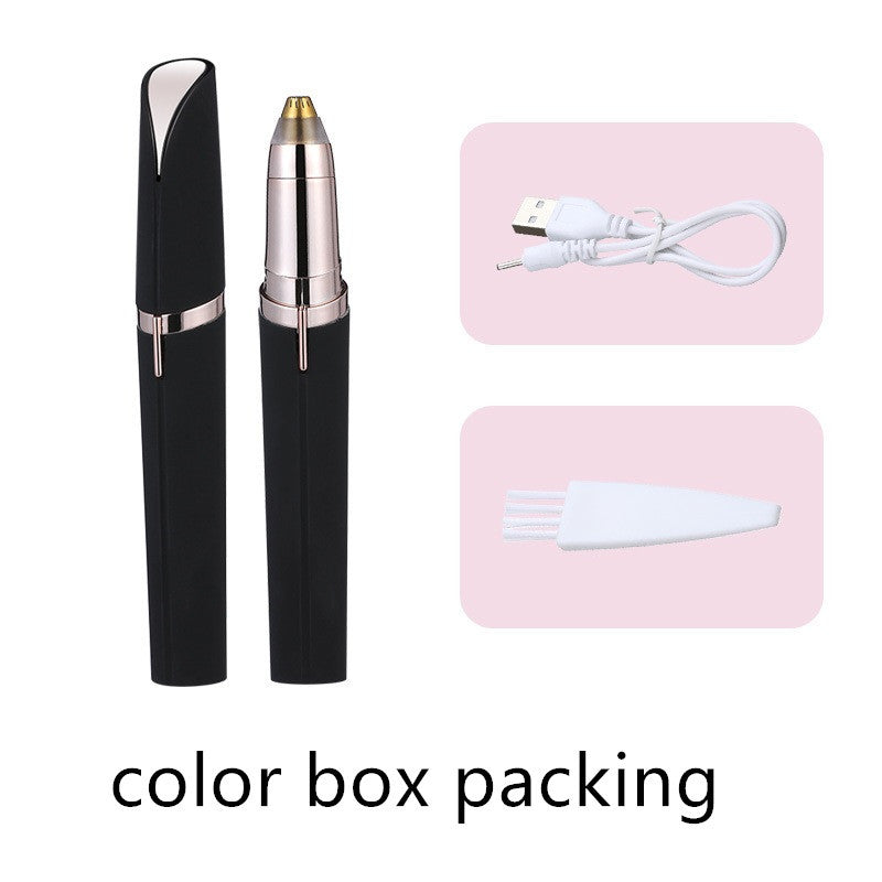 LuxuryGlow Flawless Eyebrow Trimmer with LED Light – Painless Hair Remover for Women