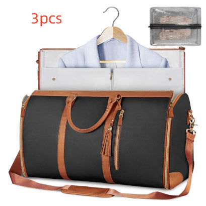 Large Capacity Travel Duffle Bag Women's Handbag Folding Suit Bag Waterproof Clothes Totes - LUXURY GLOW