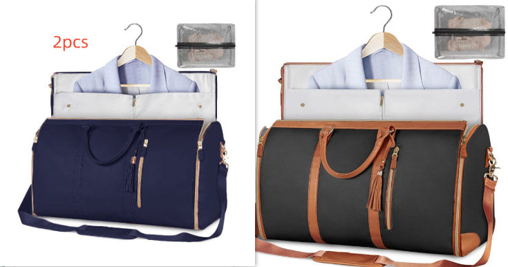 Large Capacity Travel Duffle Bag Women's Handbag Folding Suit Bag Waterproof Clothes Totes - LUXURY GLOW