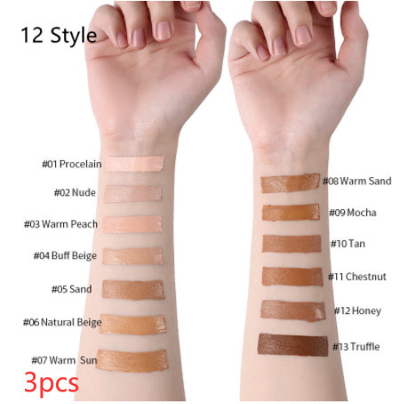 Base de maquillaje líquida LANGMANNI Oil-Control – Corrector mate de cobertura total (13 tonos)