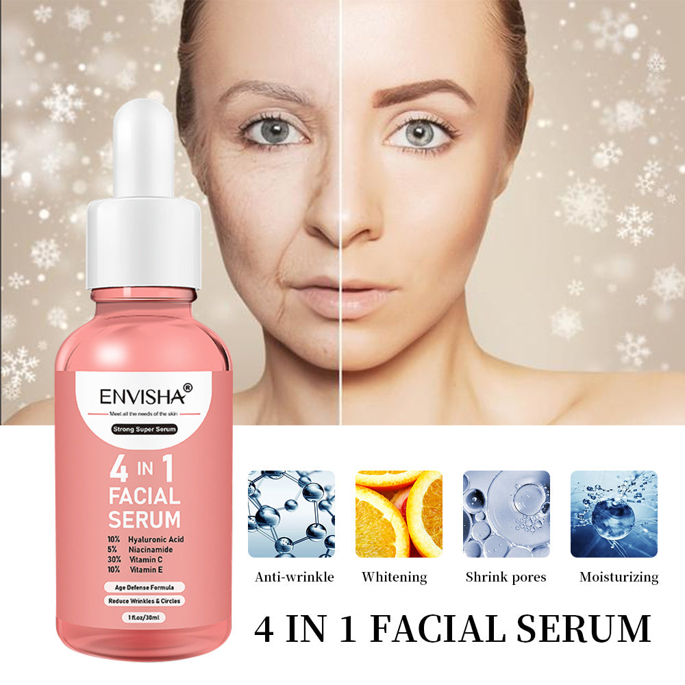 Suero Facial Blanqueador Antiedad ENVISHA – Esencia Hidratante y Reparadora de Arrugas (30 ml)
