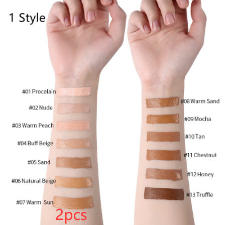 Base de maquillaje líquida LANGMANNI Oil-Control – Corrector mate de cobertura total (13 tonos)