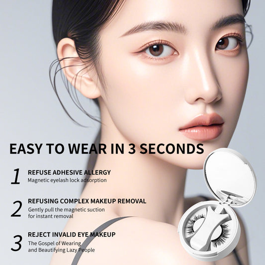 LuxuryGlow Magnetic Eyelashes with Storage Box & Applicator – Glue-Free & Reusable