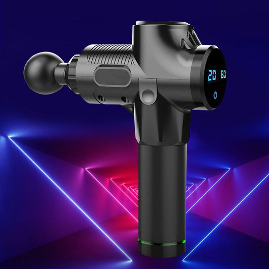 Pistola de masaje de tejido profundo LuxuryGlow: pantalla LCD táctil, motor sin escobillas, relajante muscular