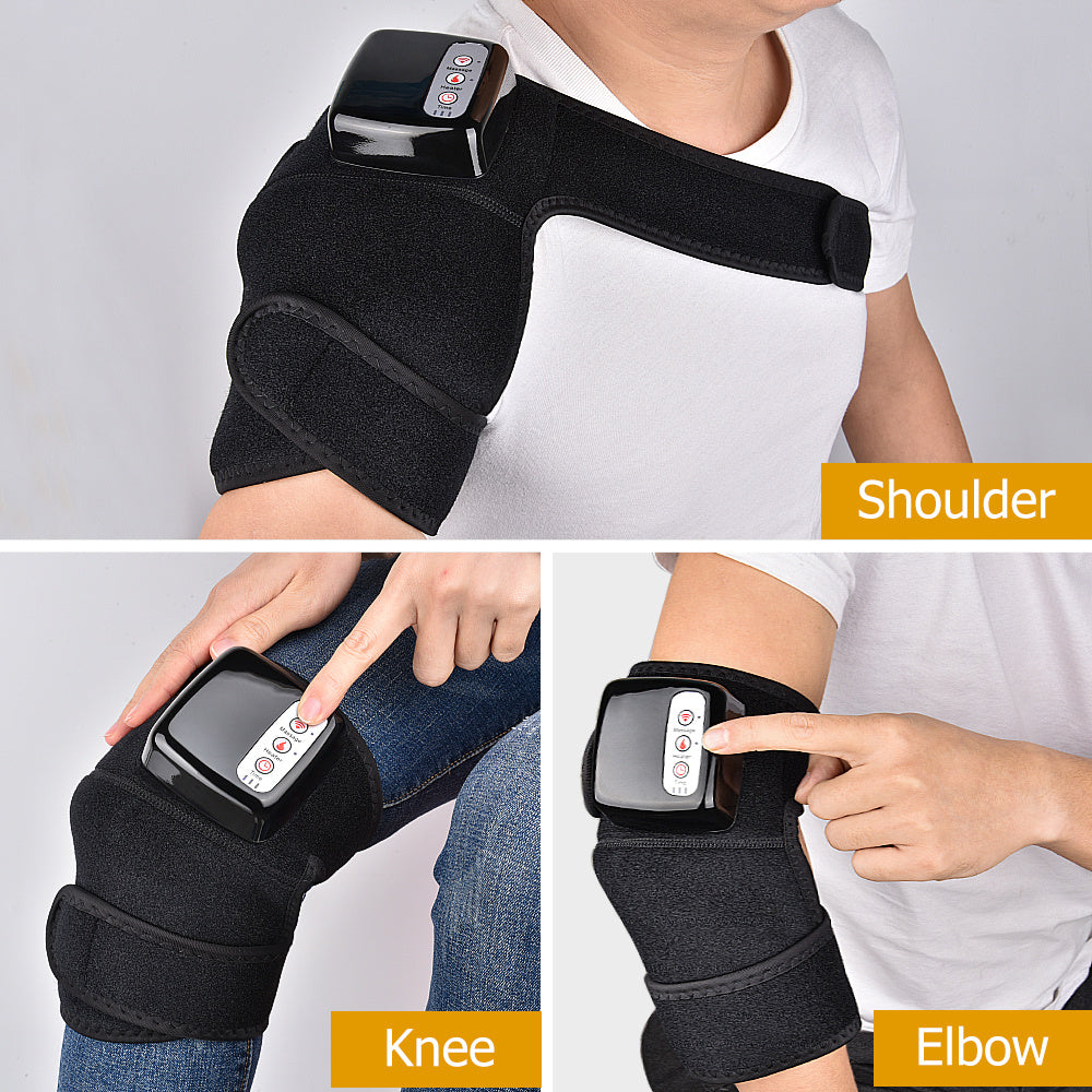 LuxuryGlow Electric Heating Knee Massager – Infrared Vibration Therapy Wrap for Pain Relief