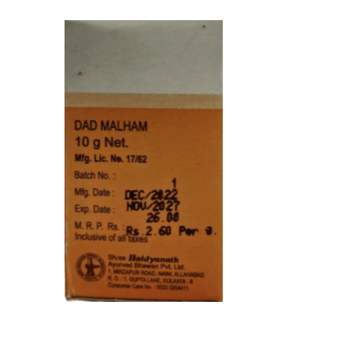 Baidyanath Dad Malham – Ayurvedic Skin Relief & Anti-Itch Ointment