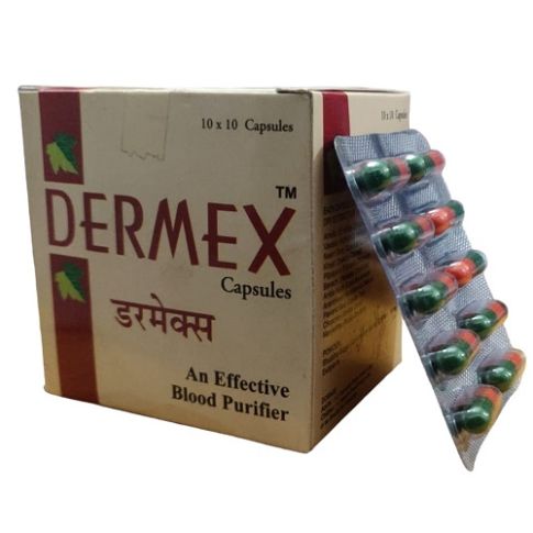 Growel Dermex Capsules Ayurvedic Skin Wellness Support for Itching & Dryness