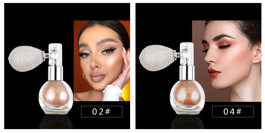 Iluminador en aerosol con brillo TEAYASON: polvos brillantes para rostro y cuerpo