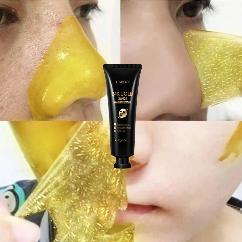 Mascarilla facial desprendible LAIKOU Gold Foil Snail: hidratación profunda y rejuvenecimiento de la piel (50 g)