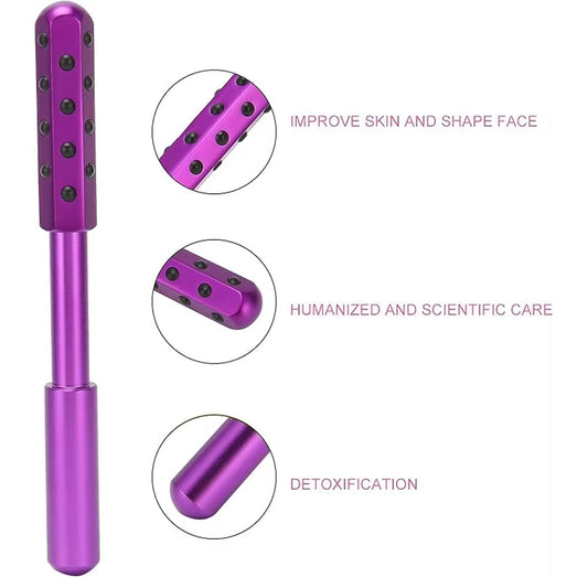 LuxuryGlow 30-Stone Germanium Facial Roller Wand – Anti-Wrinkle & Face Lift Tool