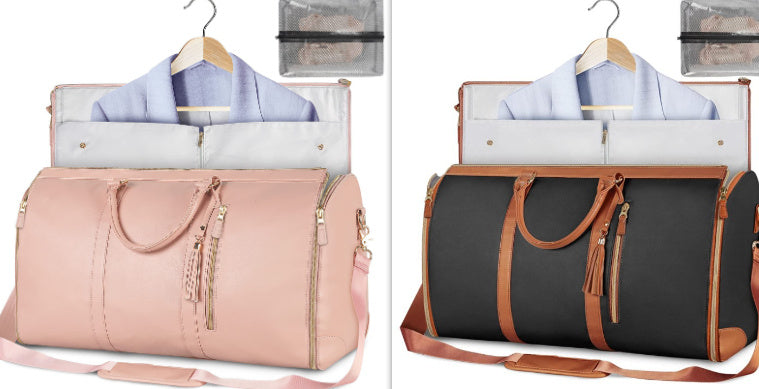 Large Capacity Travel Duffle Bag Women's Handbag Folding Suit Bag Waterproof Clothes Totes - LUXURY GLOW