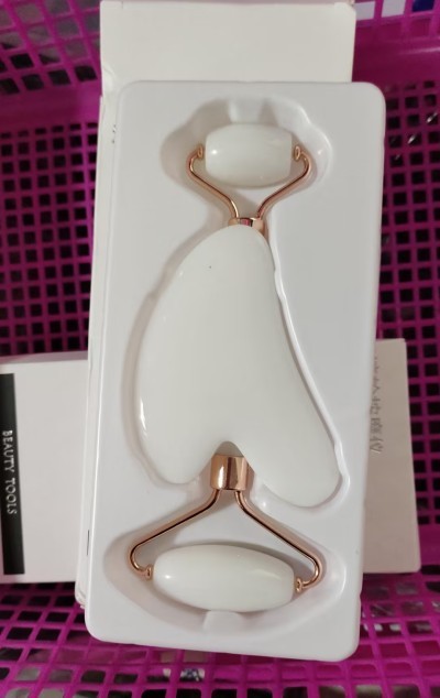 LuxuryGlow Gua Sha Face Lifting Tool Set – Anti-Wrinkle Resin Massage Roller