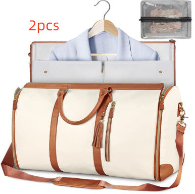 Large Capacity Travel Duffle Bag Women's Handbag Folding Suit Bag Waterproof Clothes Totes - LUXURY GLOW