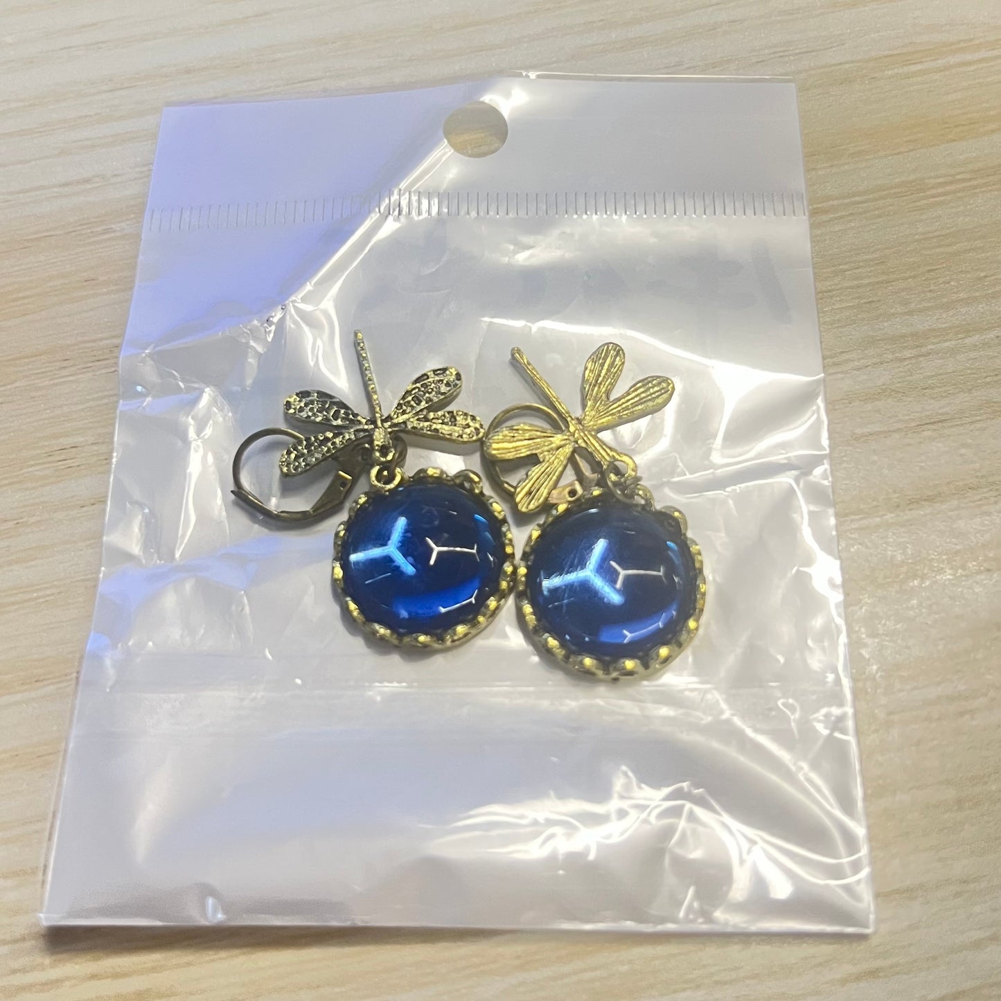 Pendientes colgantes de libélula vintage LuxuryGlow: joyería bohemia de chakras con piedra lunar para mujer