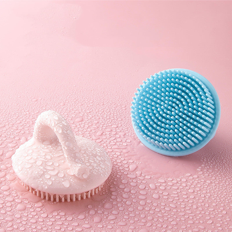 Cepillo de silicona LuxuryGlow para baby shower: herramienta suave para eliminar la caspa y masajear el cuero cabelludo