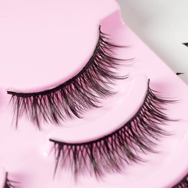 Pestañas Manga LuxuryGlow: 5 pares de pestañas postizas naturales y tenues para cosplay de anime