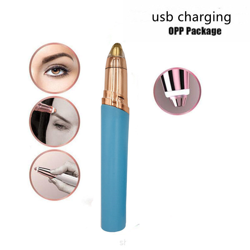 LuxuryGlow Flawless Eyebrow Trimmer with LED Light – Painless Hair Remover for Women
