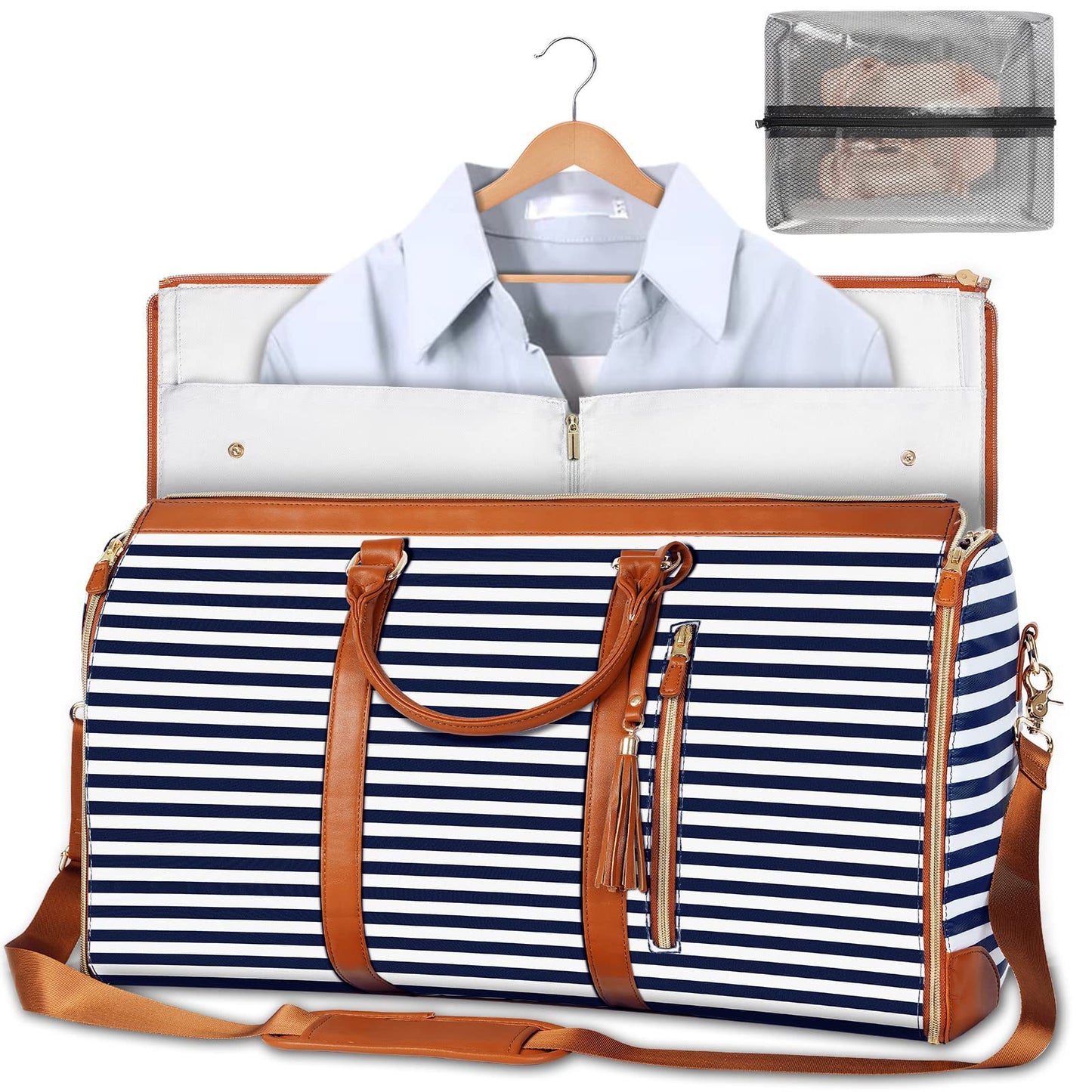 Large Capacity Travel Duffle Bag Women's Handbag Folding Suit Bag Waterproof Clothes Totes - LUXURY GLOW