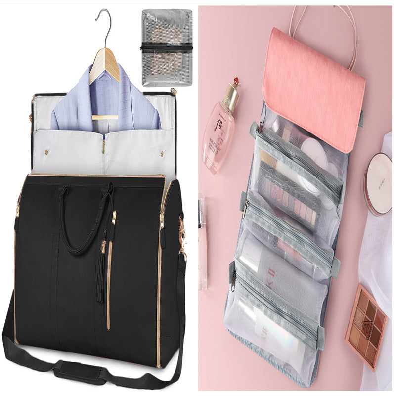 Large Capacity Travel Duffle Bag Women's Handbag Folding Suit Bag Waterproof Clothes Totes - LUXURY GLOW