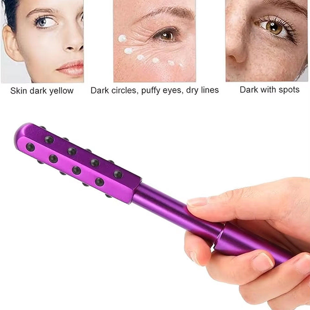 أداة تدليك الوجه من الجرمانيوم من LuxuryGlow، 30 حجرًا، مضادة للتجاعيد وشد الوجه