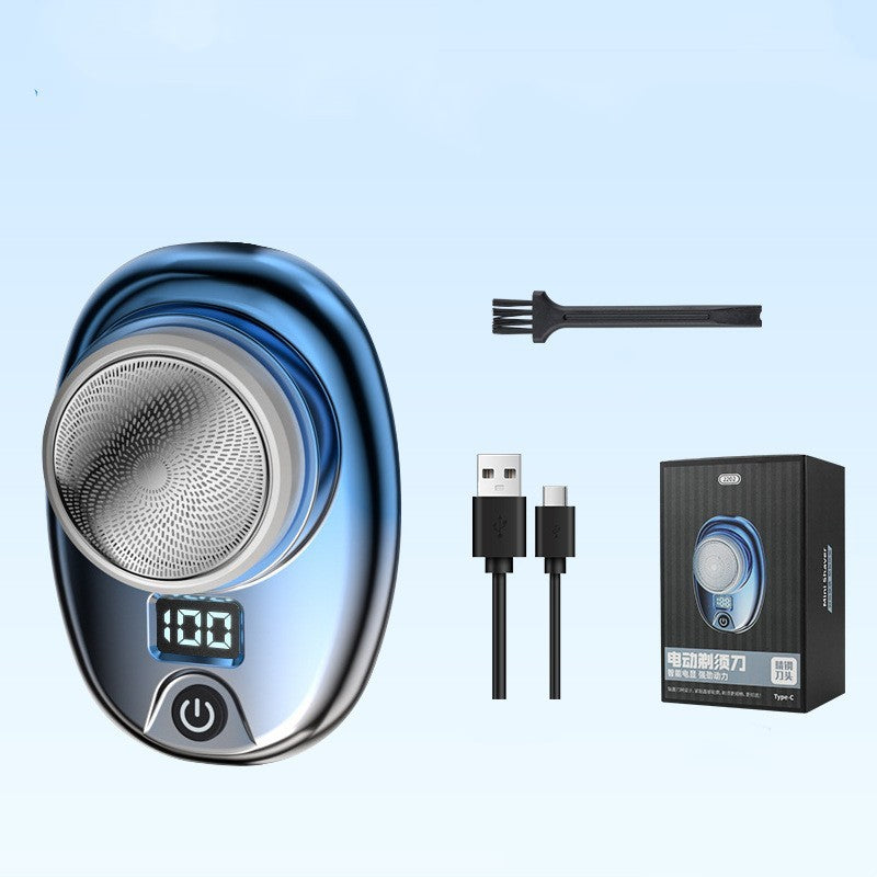 Afeitadora digital de viaje LuxuryGlow resistente al agua: afeitadora portátil recargable por USB para hombres
