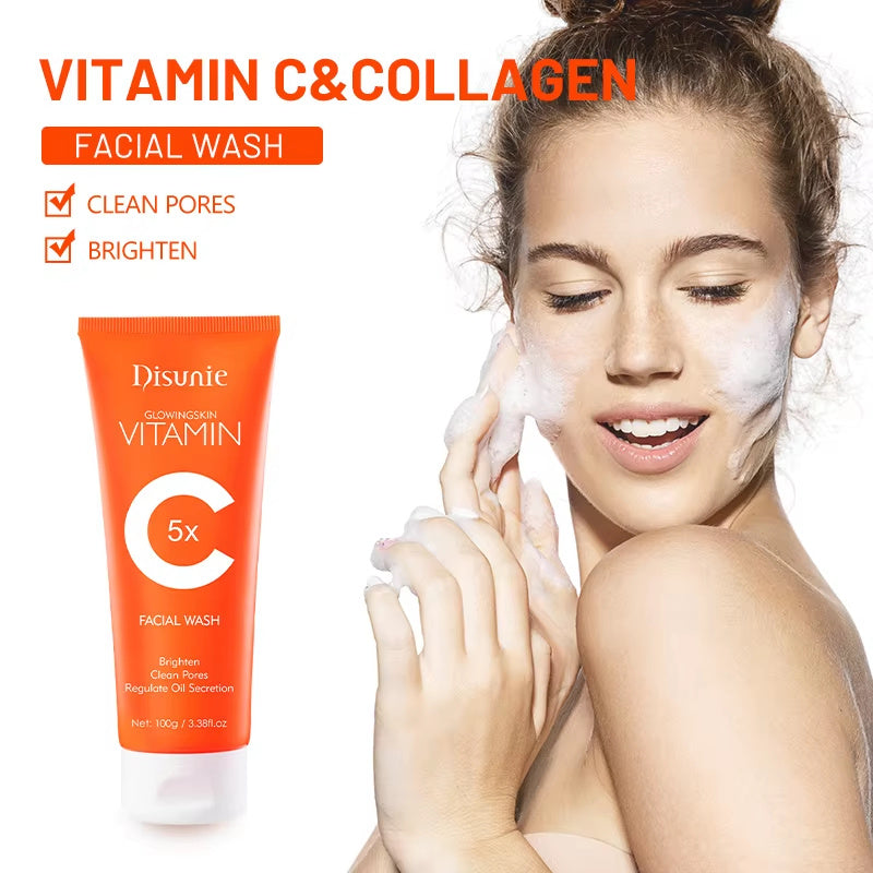 Limpiador facial Disunie con vitamina C y aminoácidos: iluminador y control de grasa (100 ml)
