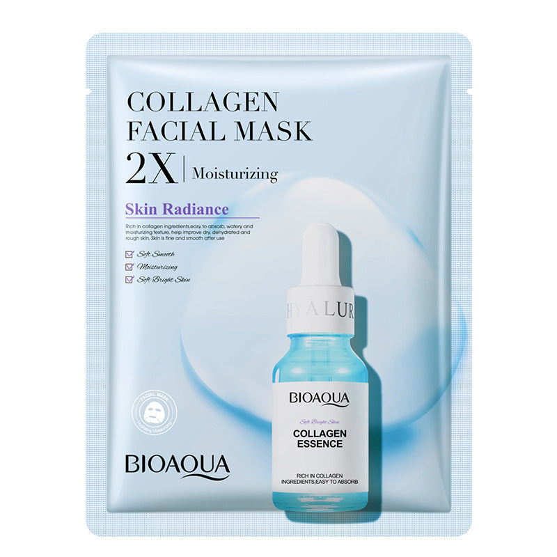 BIOAOUA Collagen & Hyaluronic Acid Face Mask – Hydrating & Firming Sheet Mask