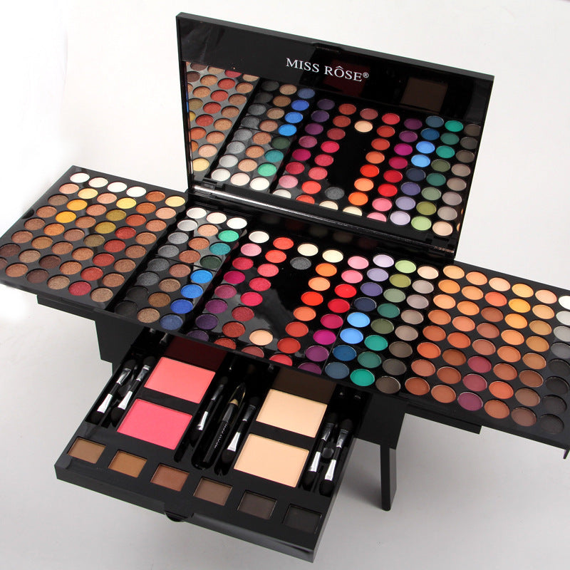 MISS ROSE 180-Color Piano-Shaped Eyeshadow & Blush Makeup Palette Box