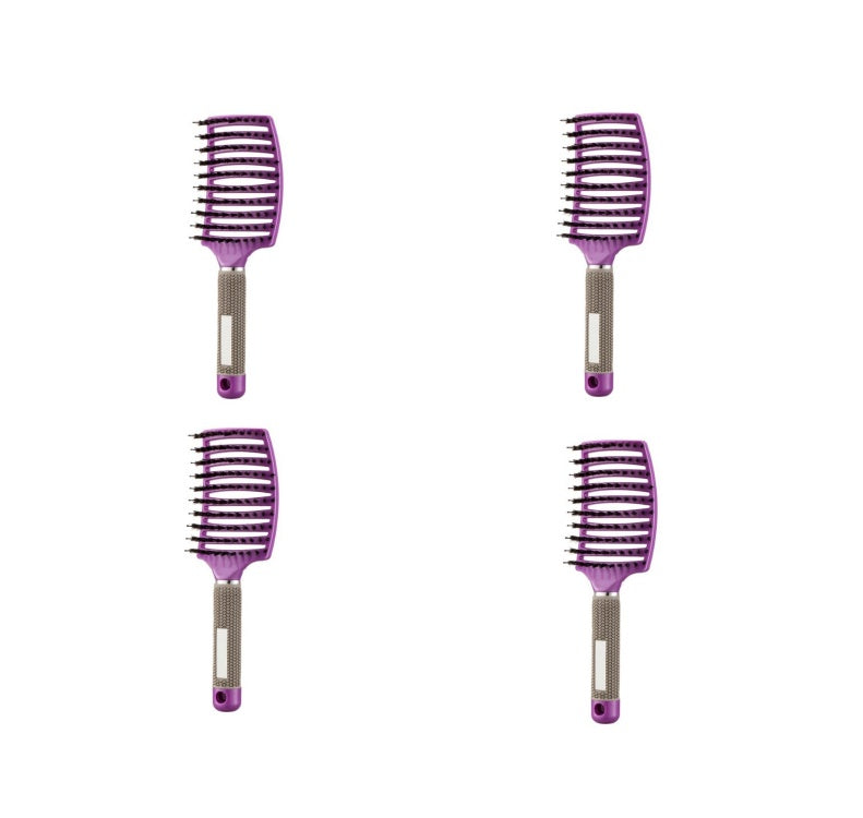 Cepillo desenredante antienredos LuxuryGlow: masajeador del cuero cabelludo y peine de cerdas para mujeres