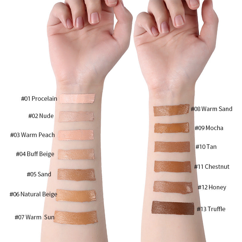 Base de maquillaje líquida LANGMANNI Oil-Control – Corrector mate de cobertura total (13 tonos)