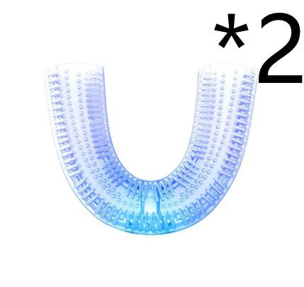 Cepillo de dientes eléctrico automático LuxuryGlow 360°: en forma de U, luz azul, resistente al agua y recargable por USB.