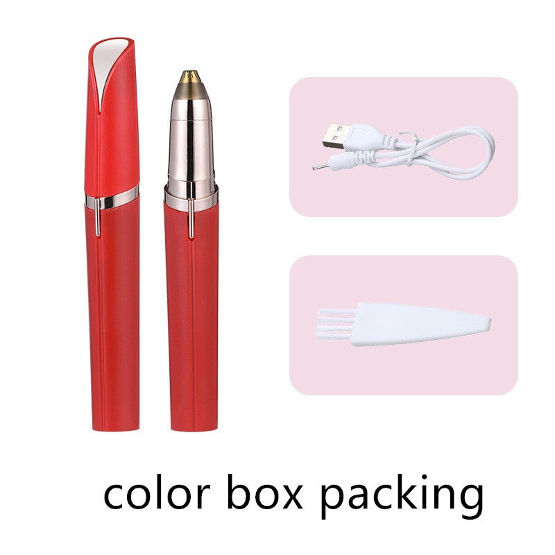 LuxuryGlow Flawless Eyebrow Trimmer with LED Light – Painless Hair Remover for Women