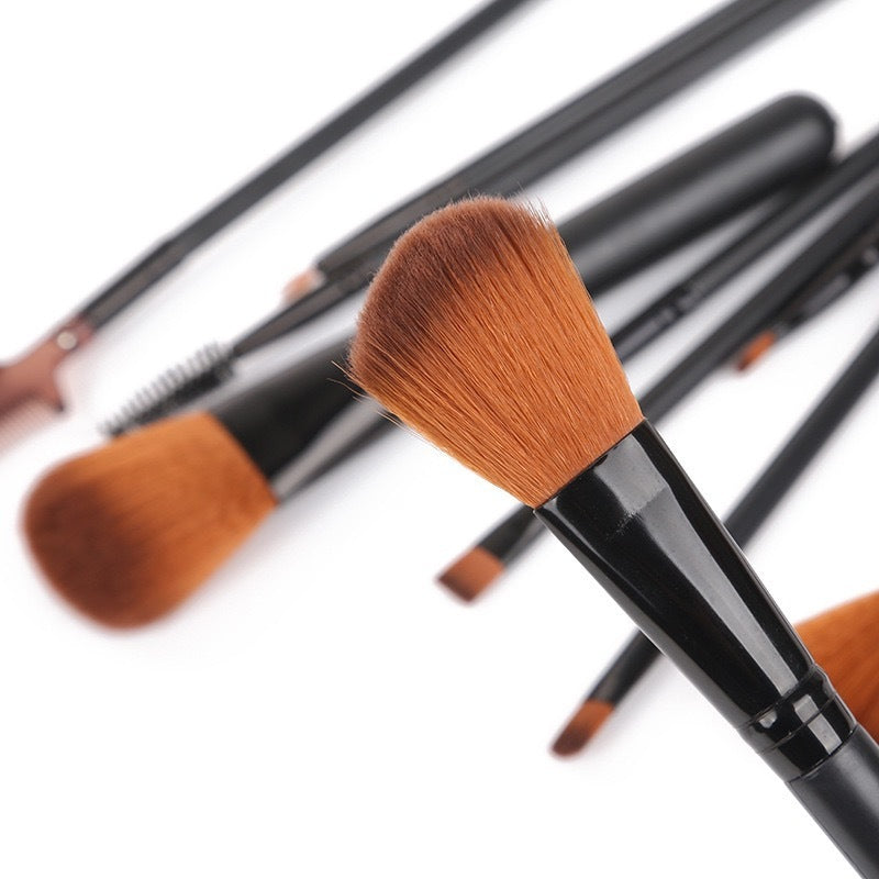 LuxuryGlow 12-Piece Premium Makeup Brush Set with Storage Barrel – Blush, Eyeshadow, Highlighter & More