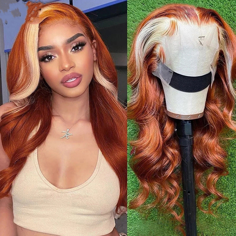 LuxuryGlow 4x4 Hand-Woven Human Hair Wig with Highlights – Natural Look & Dyeable
