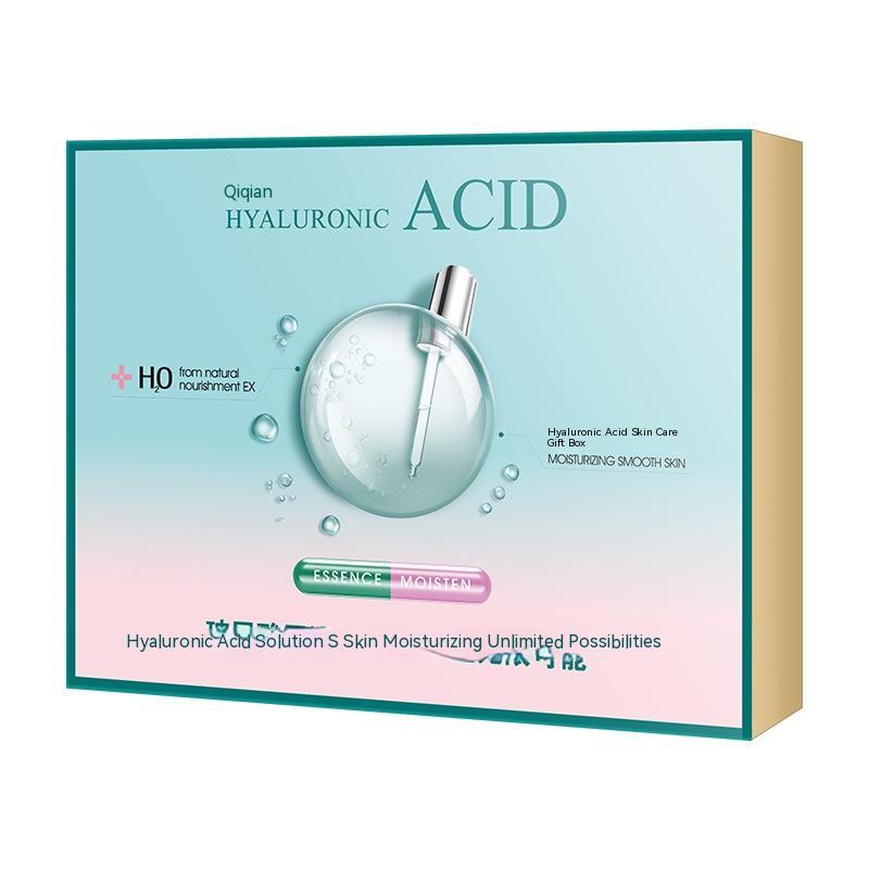 Set de cuidado facial 6 en 1 con ácido hialurónico de Qiqian para una hidratación profunda y una luminosidad radiante.