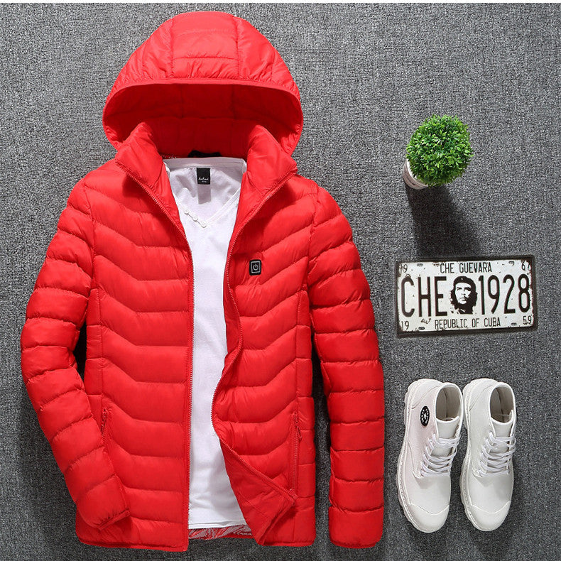 New Heated Jacket Coat USB Electric Jacket Cotton Coat Heater Thermal Clothing Heating Vest Men's Clothes Winter - LUXURY GLOW