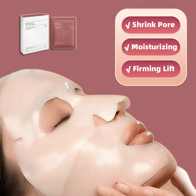 Mascarilla facial de colágeno LuxuryGlow: hidratante, reafirmante e iluminadora (4 unidades)