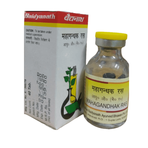 Baidyanath Mahagandhak Ras – Ayurvedic Skin Health & Detox Support Tablets