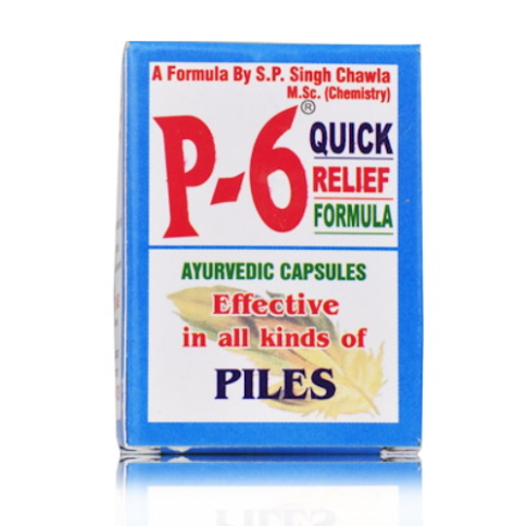 P-6 Capsules for Piles, Hemorrhoids & Anal Comfort Support