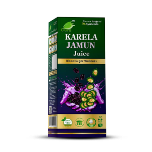 Cura Karela Jamun Ras 500ml – Ayurvedic Herbal Juice for Blood Sugar Support & Detox
