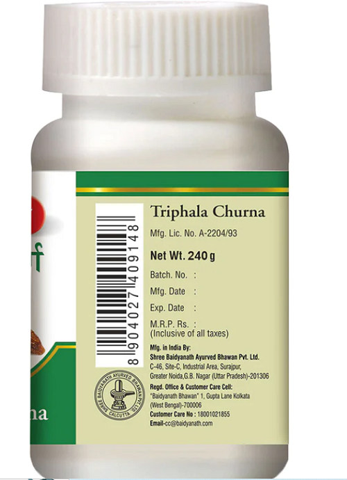 Baidyanath Triphala Churna – Ayurvedic Digestive Cleanser & Detox Support