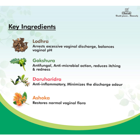 Charak Femiplex Tablets | Ayurvedic Support for Vaginitis, White Discharge & Recurrence Control