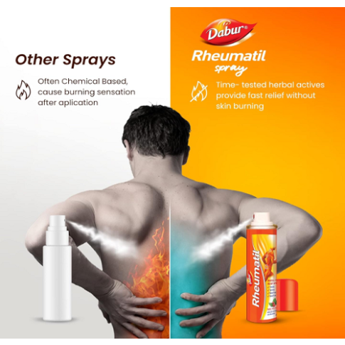 Dabur Rheumatil Spray for Joint, Muscle & Back Pain Relief (40 g)