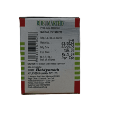 Baidyanath Rheumartho Tablet – Ayurvedic Support for Joint Pain, Arthritis & Mobility