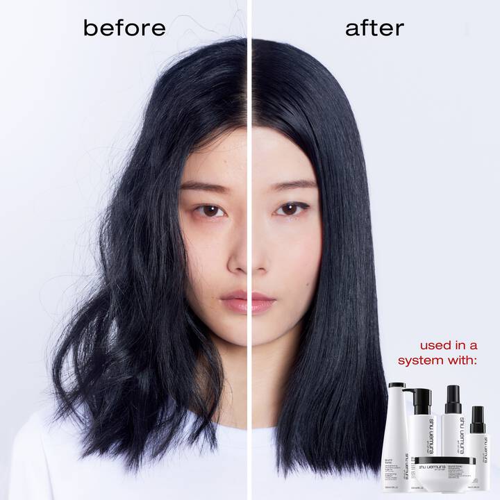Mascarilla capilar tónica fortalecedora Shu Uemura Izumi con agua de arroz: repara y espesa el cabello.
