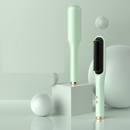 Plancha y rizador de pelo aniónico 2 en 1 LuxuryGlow: herramienta de peinado antifrizz