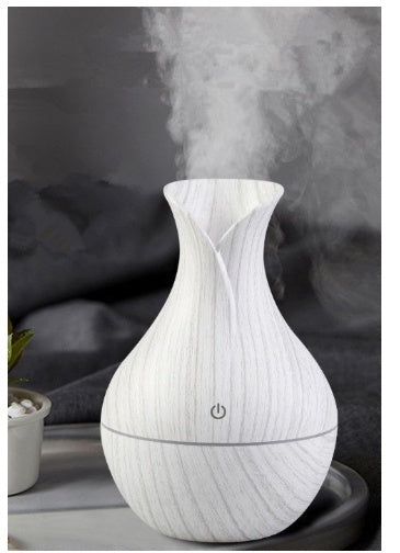 مرطب هواء بارد على شكل مزهرية من LuxuryGlow - موزع روائح عطرية USB سعة 130 مل للمنزل والمكتب